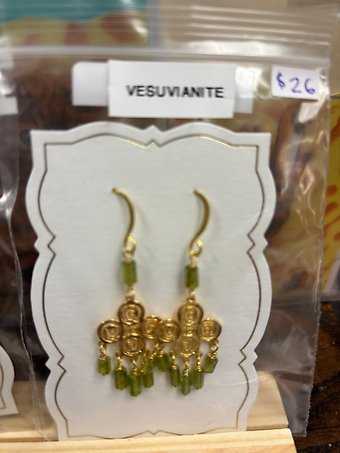 Vesuvianite earrings